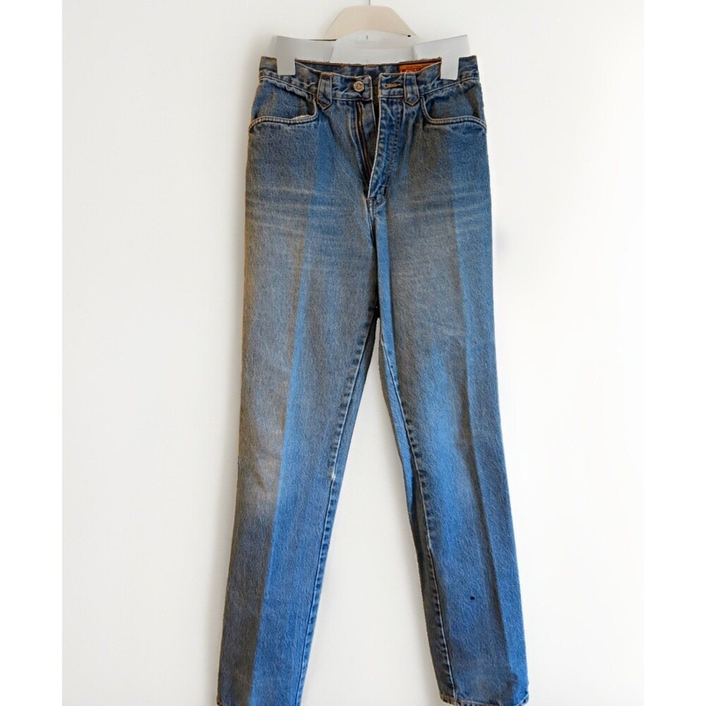Vintage Lawman Straight Leg Jeans Women's 7 HIgh Rise Blue Western Cowgirl